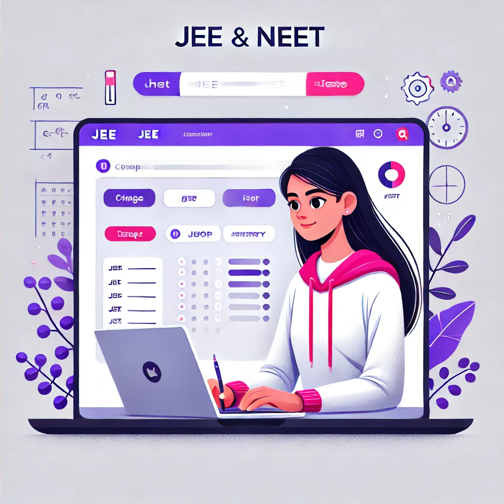 Abstract visual of a student engaging with a digital learning platform.